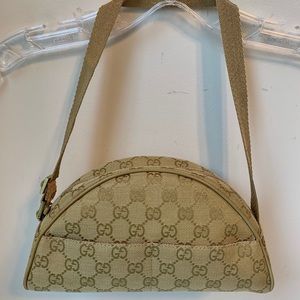 COPY - Gucci authentic gold logo moon bag. Like new